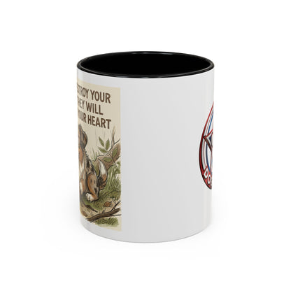 Dogwalk Paw Star Accent Coffee Mug — Cute Vintage Dog Illustration, Perfect Gift for Dog Lovers (11/15 oz)