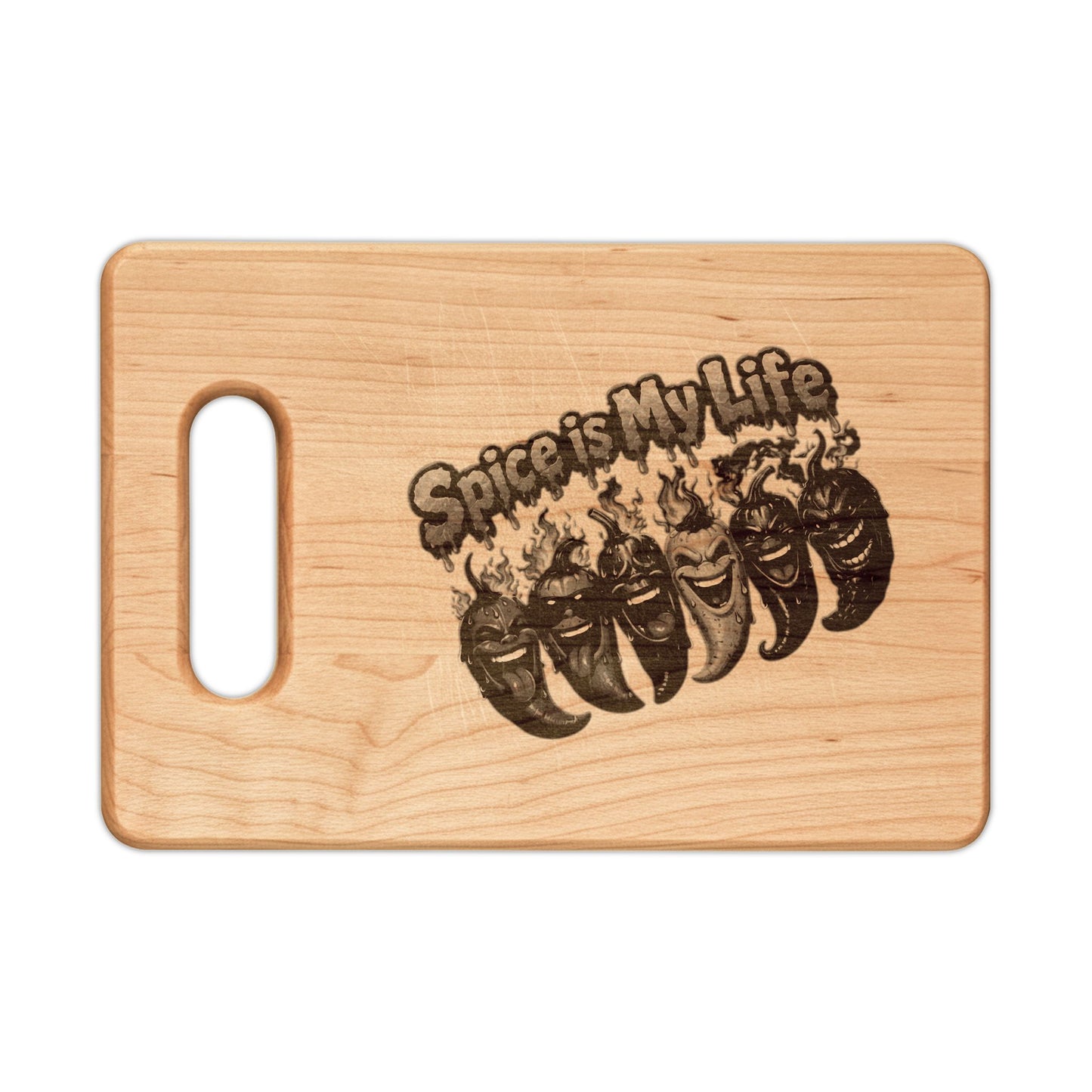 Spice Is My Life wooden cutting board | engraved kitchen serving board