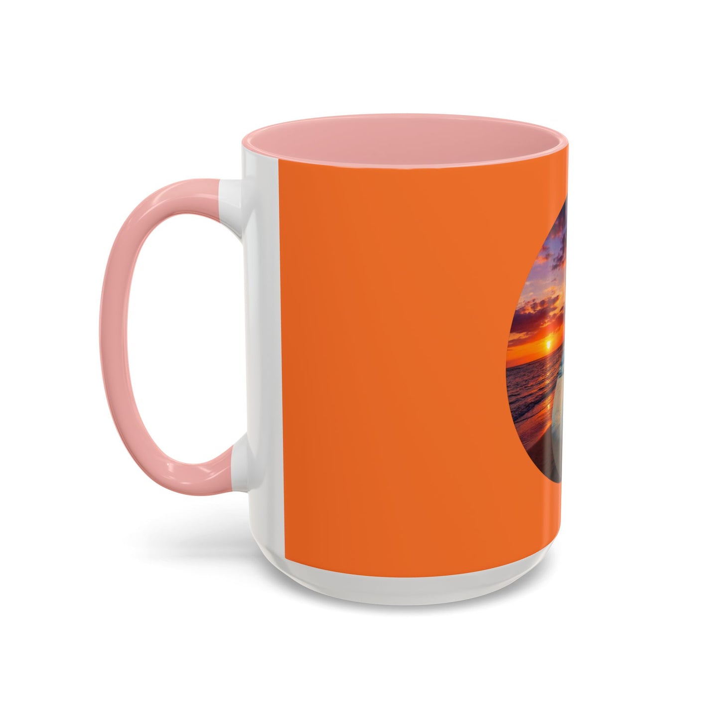 Sunset Yin Yang Beach Mug — Tropical Palm Sunrise Coffee Cup (11/15oz)