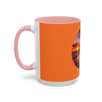 Sunset Yin Yang Beach Mug — Tropical Palm Sunrise Coffee Cup (11/15oz)