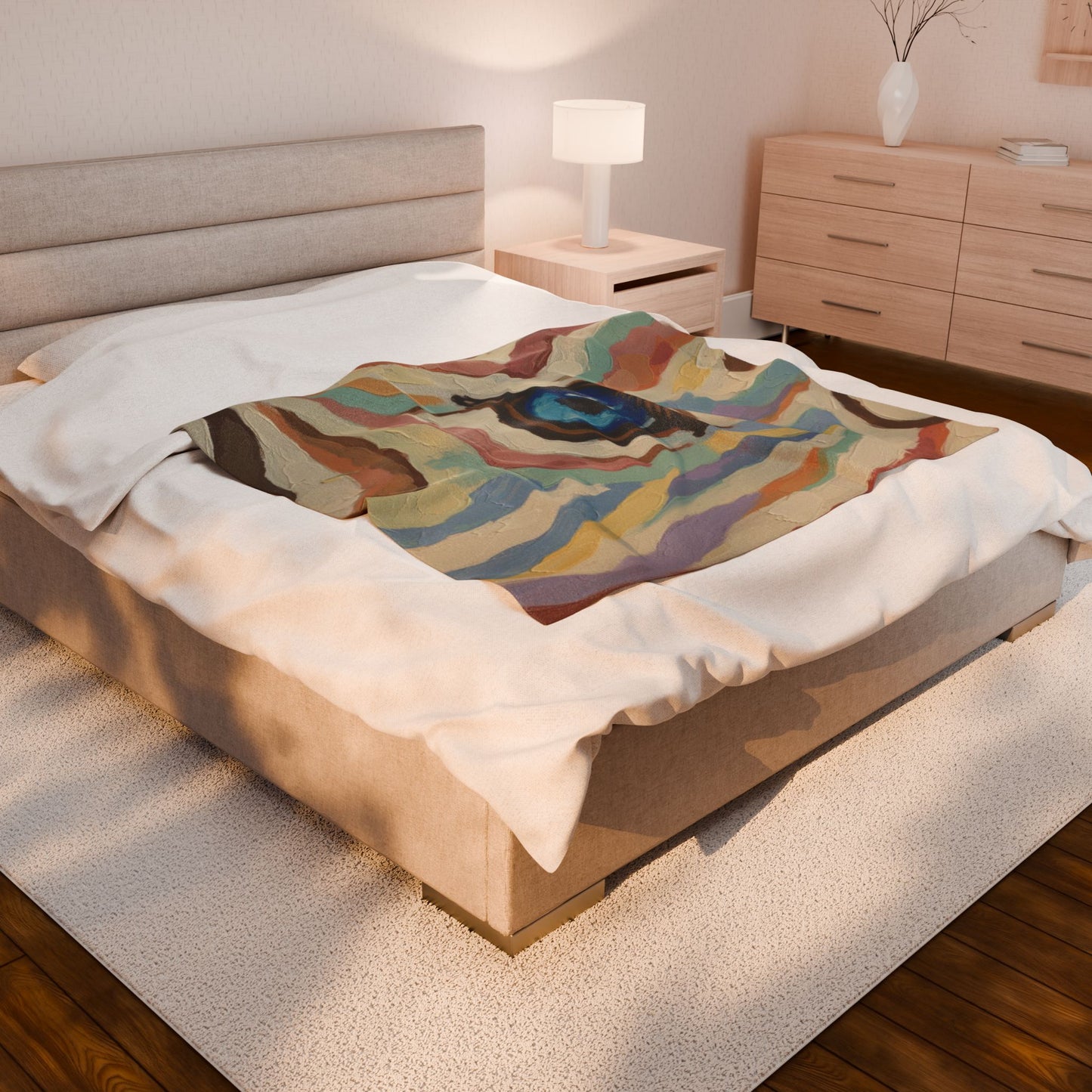 Colorful Zebra Eye Velveteen Plush Blanket