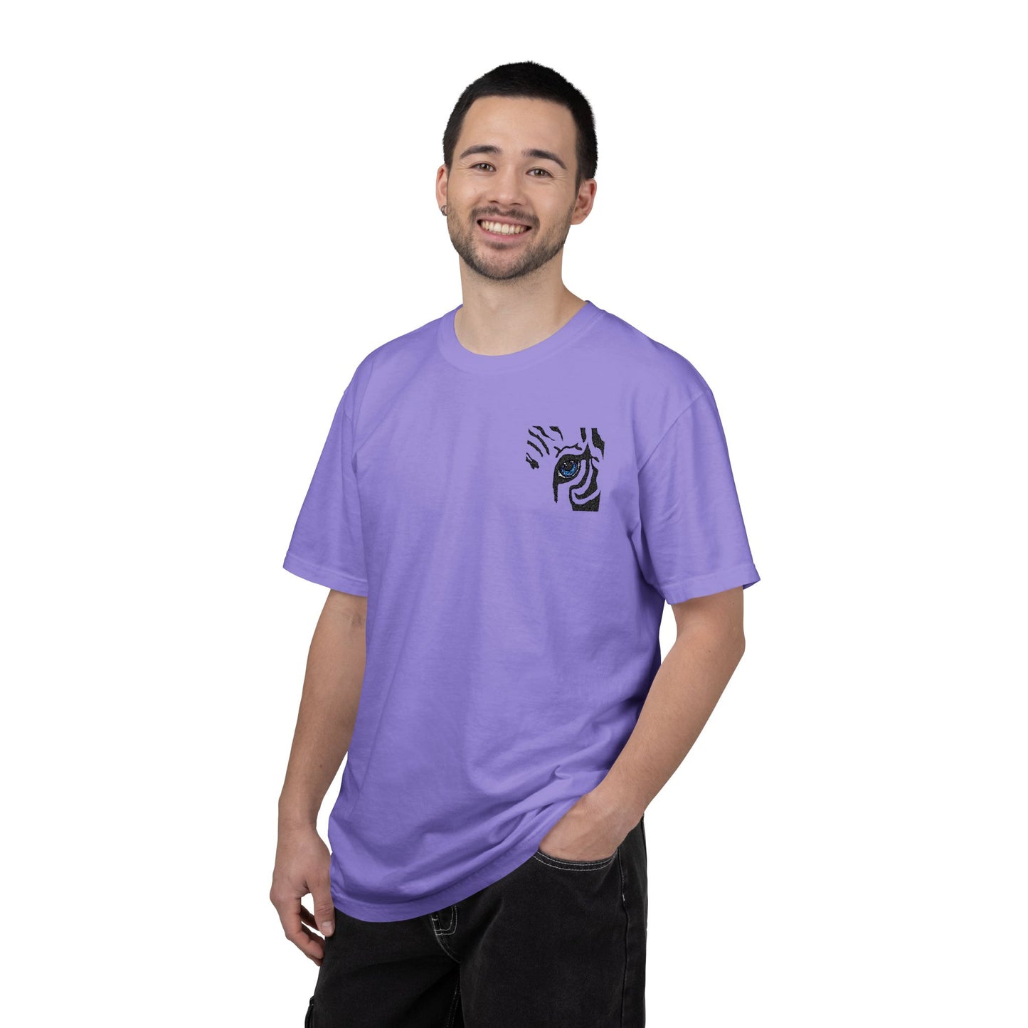 Tiger Eye Pocket T-Shirt — Minimal Tribal Tiger Eye Graphic Tee