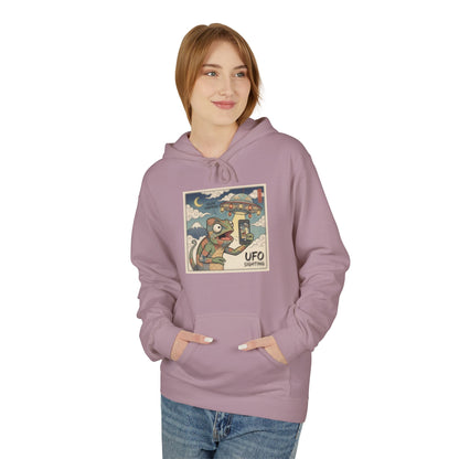 UFO Surfing Hoodie — Retro Alien Surfing Graphic Pullover