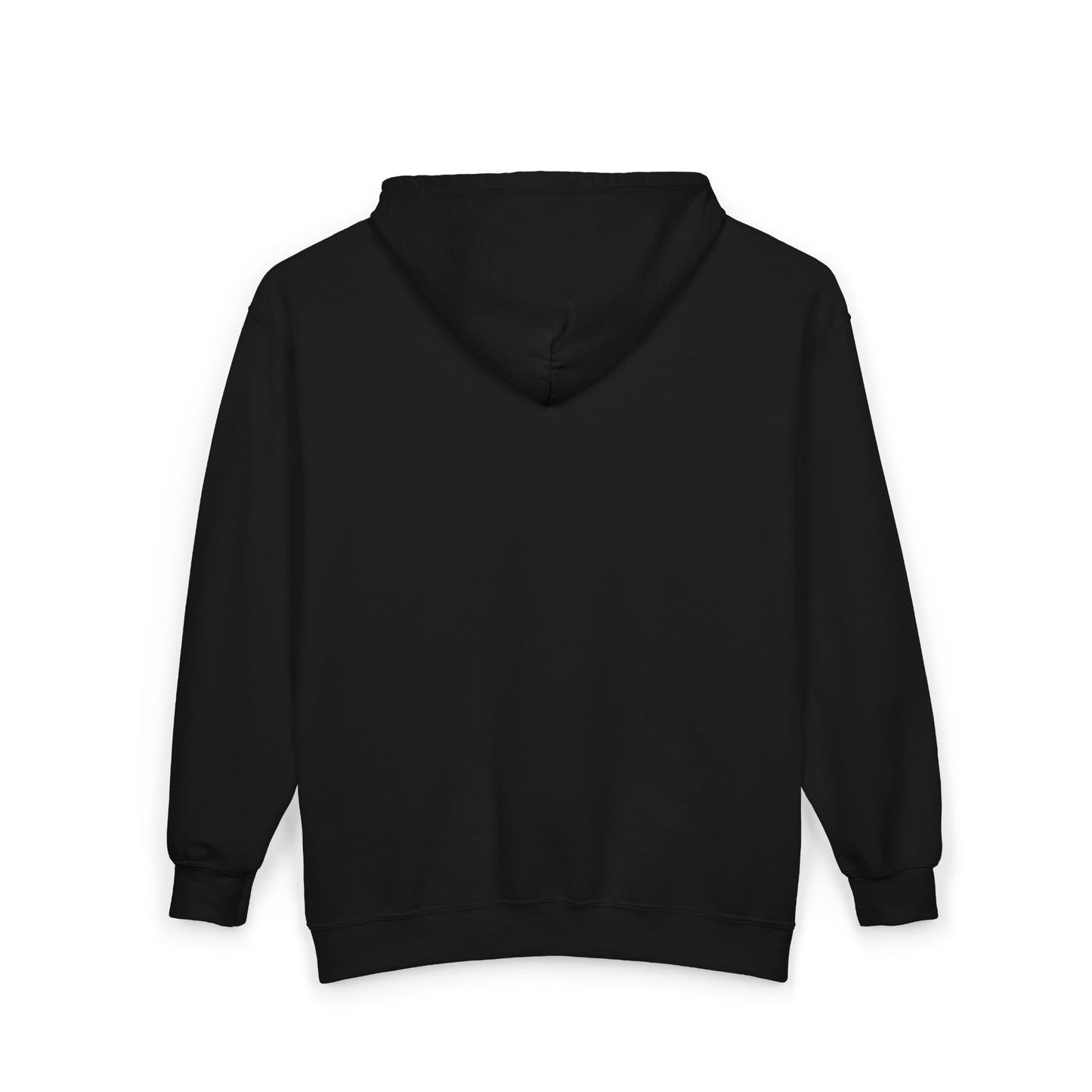 Zebra Eye Zip Hoodie — Black Minimalist Animal Print Full-Zip Sweatshirt