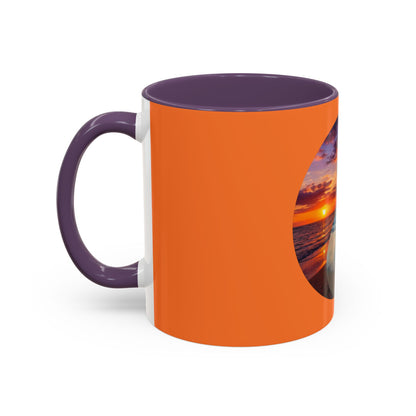 Sunset Yin Yang Beach Mug — Tropical Palm Sunrise Coffee Cup (11/15oz)
