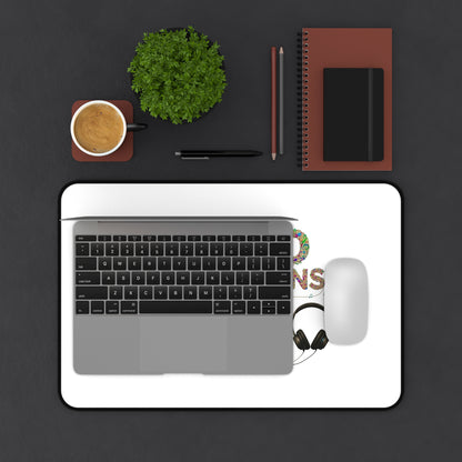 Desk Mat — "Sound Generations" Retro Music Gear Gaming/Work Desk Pad