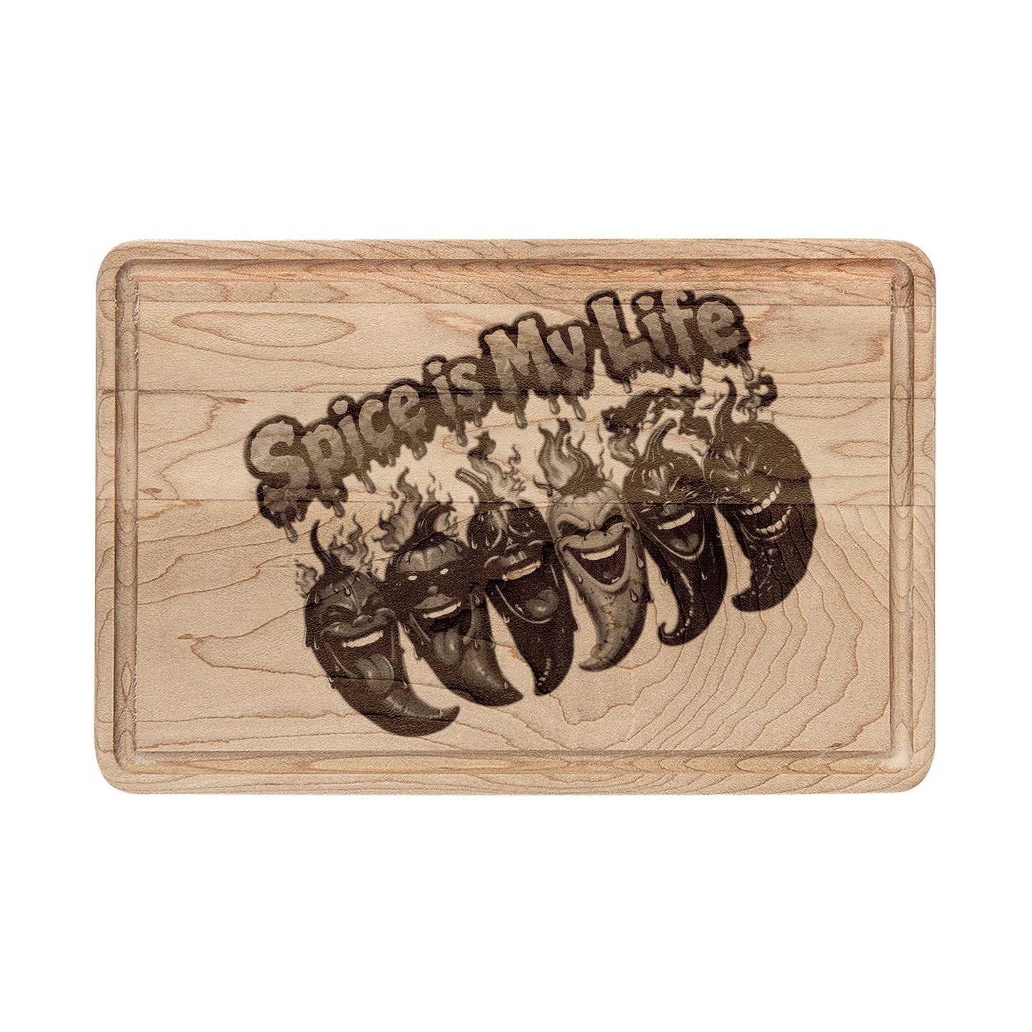 Spice Is My Life wooden cutting board | engraved kitchen serving board