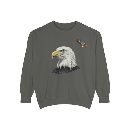 Eagle Portrait Sweatshirt — Majestic Bald Eagle Graphic Crewneck