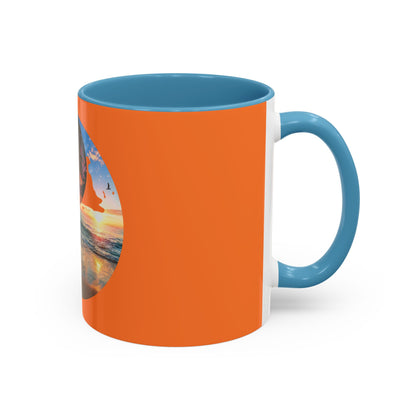 Sunset Yin Yang Beach Mug — Tropical Palm Sunrise Coffee Cup (11/15oz)