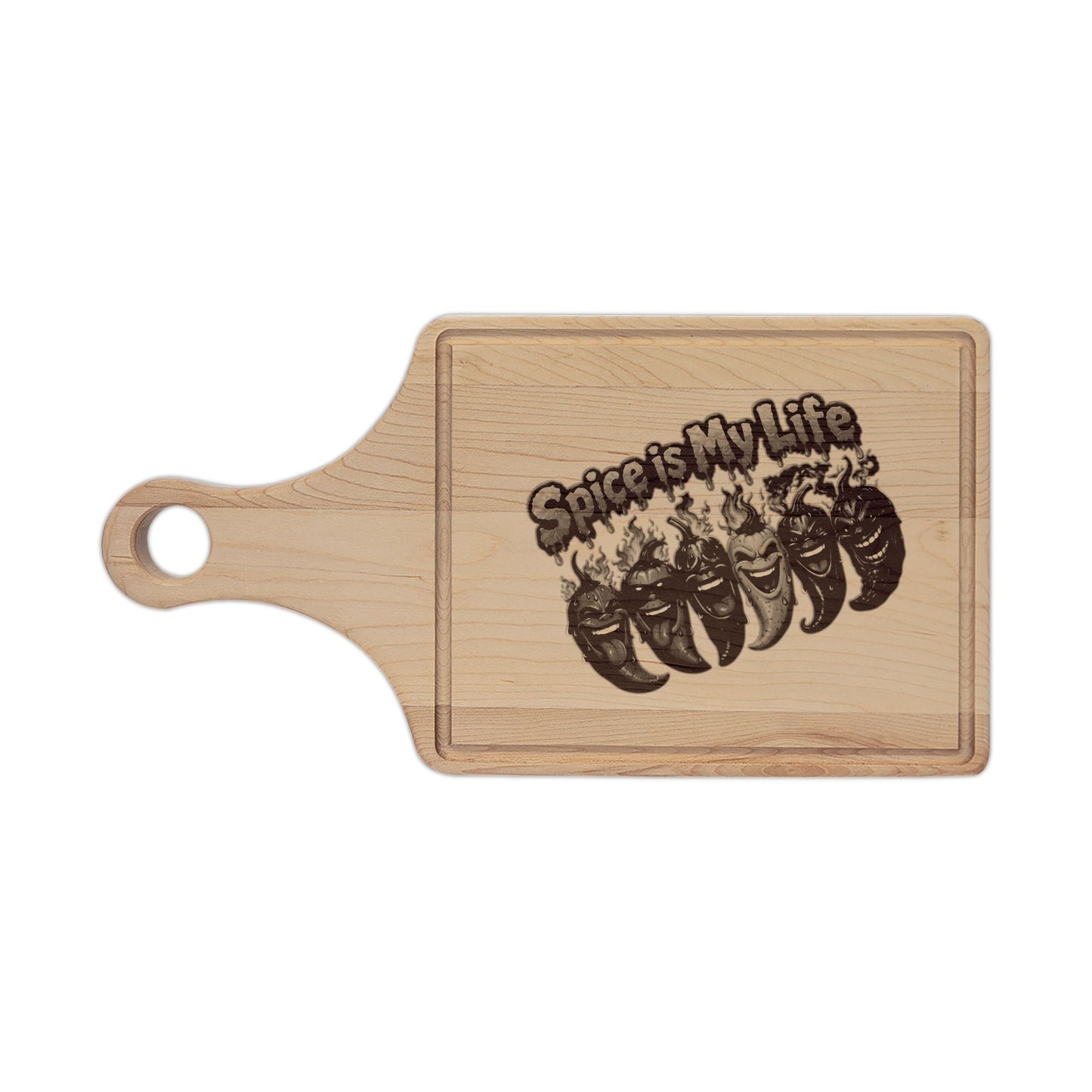 Spice Is My Life wooden cutting board | engraved kitchen serving board