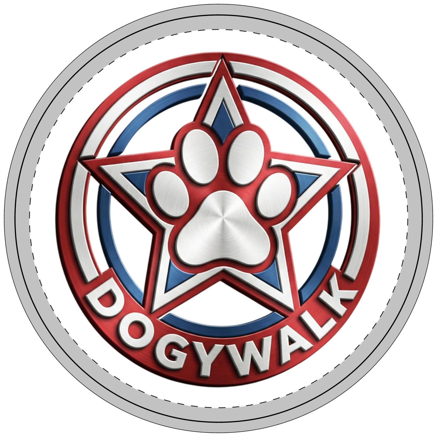 Dogywalk Retractable Pet Leash – Patriotic Paw Star Design