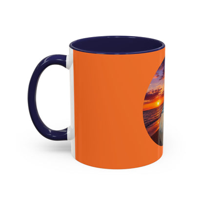 Sunset Yin Yang Beach Mug — Tropical Palm Sunrise Coffee Cup (11/15oz)