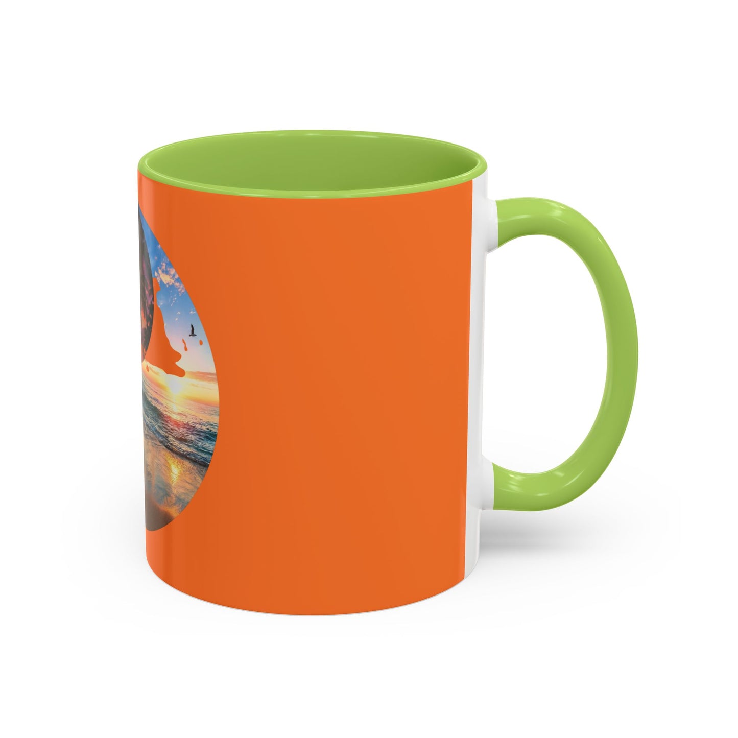 Sunset Yin Yang Beach Mug — Tropical Palm Sunrise Coffee Cup (11/15oz)