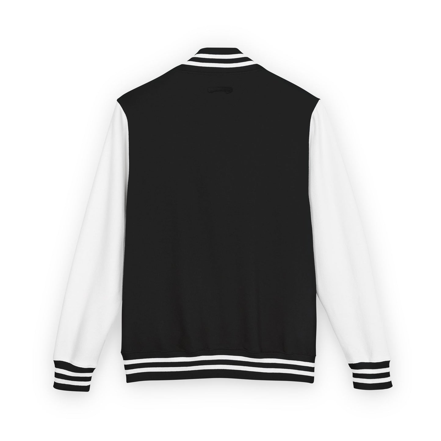 Tiger Eye Letterman Jacket — Red & White Varsity Jacket with Blue Tiger Eye Patch