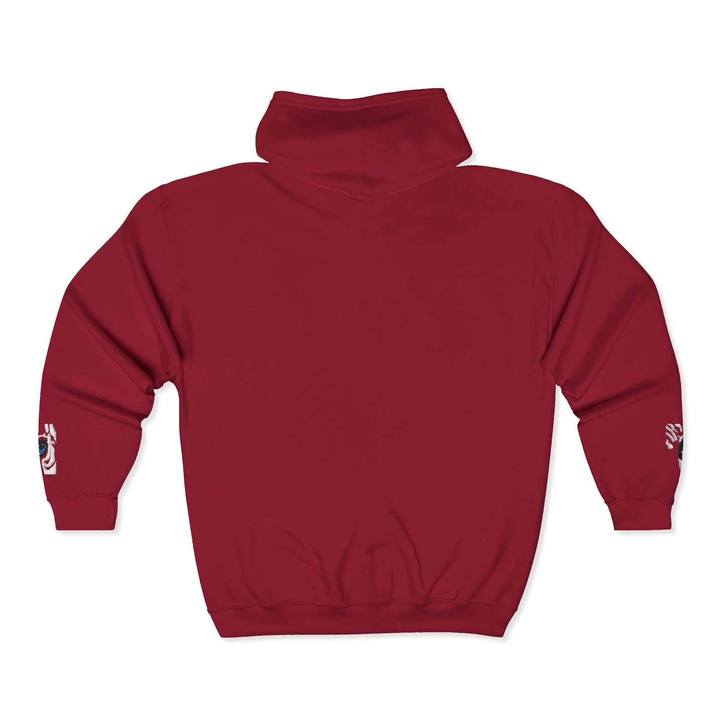 Zebra Eye Zip Hoodie — Minimal Animal Print Full-Zip Sweatshirt