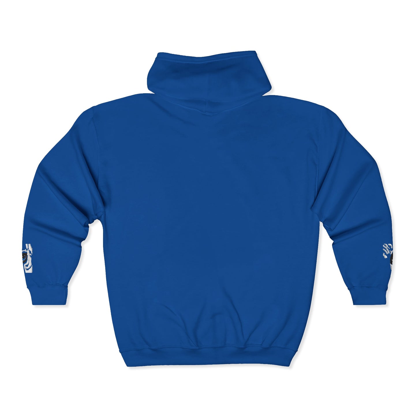Zebra Eye Zip Hoodie — Minimal Animal Print Full-Zip Sweatshirt