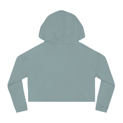 Blessed Floral Cropped Hoodie — Women’s Pink Orchid Hooded Sweatshirt