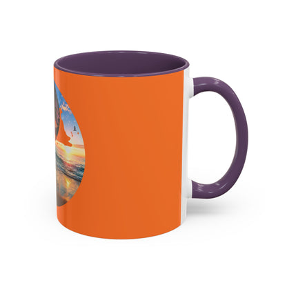 Sunset Yin Yang Beach Mug — Tropical Palm Sunrise Coffee Cup (11/15oz)
