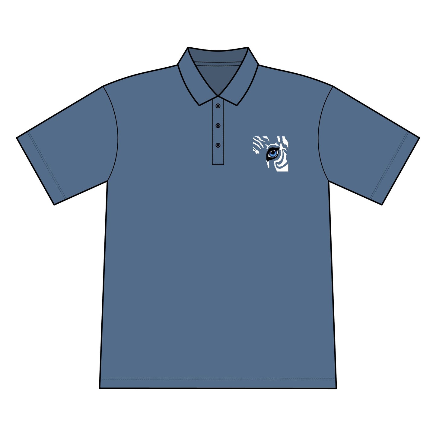 Embroidered Wave Hand Polo