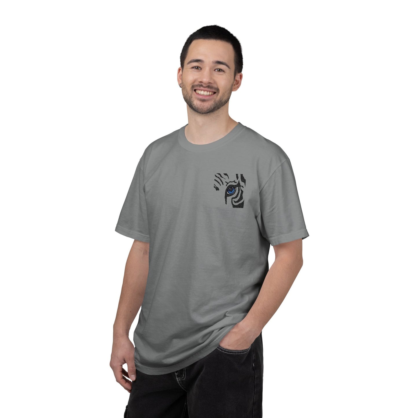 Tiger Eye Pocket T-Shirt — Minimal Tribal Tiger Eye Graphic Tee
