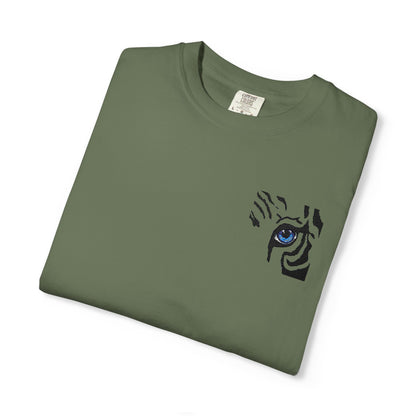 Tiger Eye Pocket T-Shirt — Minimal Tribal Tiger Eye Graphic Tee