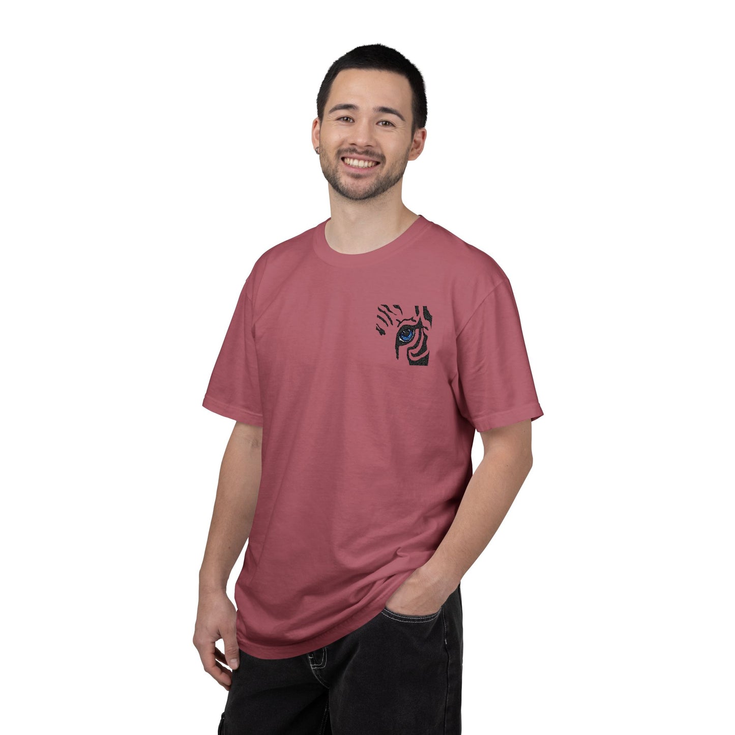 Tiger Eye Pocket T-Shirt — Minimal Tribal Tiger Eye Graphic Tee